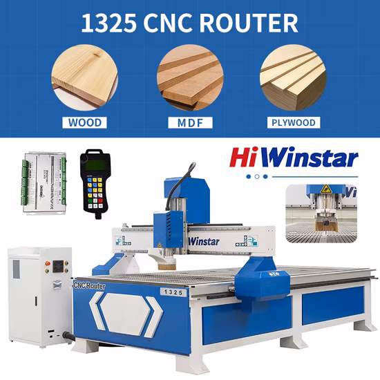 Woodworking Factory 3D Door Furniture Cabinet Wood Acrylic MDF Plywood Engraving Cutting Carving Milling Router Machine 1325 CNC Router