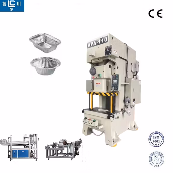 Food Container Punching Making Line Disposable CNC Mould Aluminium Foil Dishes Making